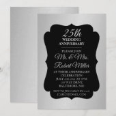 Uitnodiging - 25e trouwdag zilveren confetti (Voorkant / Achterkant)
