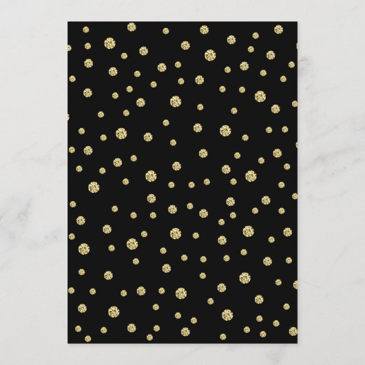 Uitnodiging 25e trouwdag - Zwart & Goud (Achterkant)