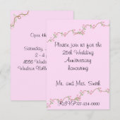 Uitnodiging 25e trouwdagjubileum (Voorkant / Achterkant)