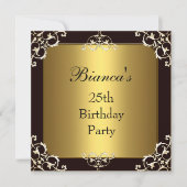 Uitnodiging 25e verjaardag Zwarte Gold Elite (Voorkant)