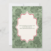 Uitnodiging 25ste huwelijksverjaardag met rode roz (Achterkant)