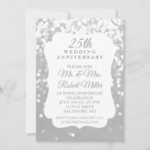 Uitnodiging - 25th Wedding Jubileum Sparking Silve (Voorkant)