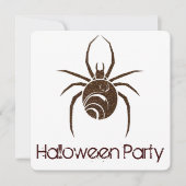 Uitnodiging 2 van Big Brown Spider Halloween Party (Voorkant)