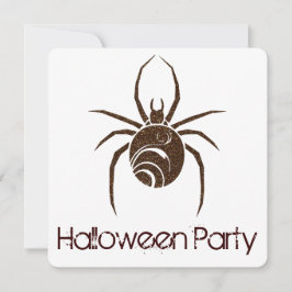 Uitnodiging 2 van Big Brown Spider Halloween Party