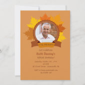 Uitnodiging 2 van de Foto van de herfst Fancy (Voorkant)