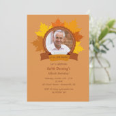 Uitnodiging 2 van de Foto van de herfst Fancy (Staand voorkant)