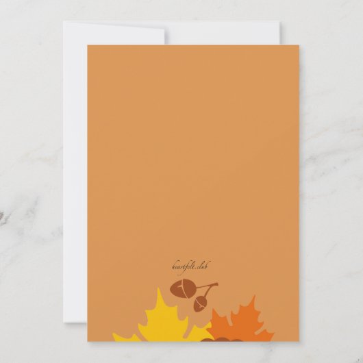 Uitnodiging 2 van de Foto van de herfst Fancy (Achterkant)