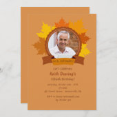 Uitnodiging 2 van de Foto van de herfst Fancy (Voorkant / Achterkant)