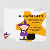 Uitnodiging 2 van de Halloween-partij van het Kind (Voorkant / Achterkant)