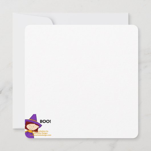 Uitnodiging 2 van de Halloween-partij van het Kind (Achterkant)