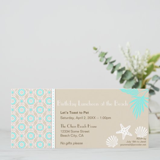 Uitnodiging 2 van de Partij van het Bediende van d (Staand voorkant)