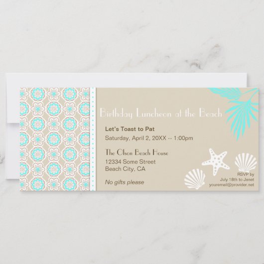 Uitnodiging 2 van de Partij van het Bediende van d (Voorkant)