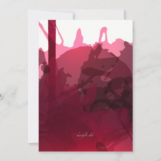 Uitnodiging 2 van de partij Wine Splash Birthday (Achterkant)