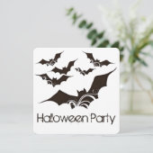 Uitnodiging 2 van Flying Bats Halloween Party (Staand voorkant)