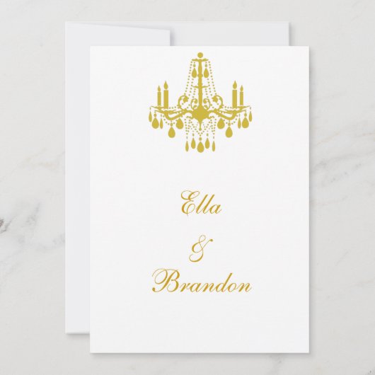 Uitnodiging 2 van het Grote Ballroom Wedding (geel (Achterkant)