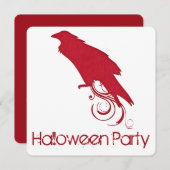 Uitnodiging 2 van Red Raven Halloween Party (Voorkant / Achterkant)