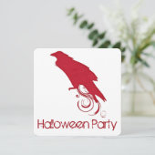 Uitnodiging 2 van Red Raven Halloween Party (Staand voorkant)