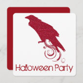 Uitnodiging 2 van Red Raven Halloween Party (Voorkant / Achterkant)