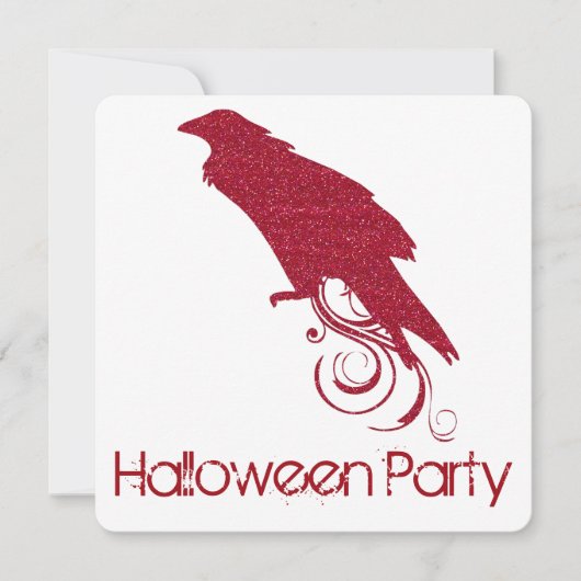 Uitnodiging 2 van Red Raven Halloween Party (Voorkant)