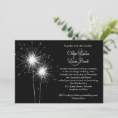 Uitnodiging 2 voor een Sparkler Wedding (Staand voorkant)