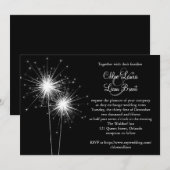 Uitnodiging 2 voor een Sparkler Wedding (Voorkant / Achterkant)