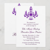 Uitnodiging 2 voor grote weddenschappen (paars) (Voorkant / Achterkant)