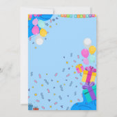 Uitnodiging 2e verjaardag – Schattige &  deel (Achterkant)