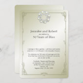 Uitnodiging 30-jarig huwelijksfeest Gouden Parel (Voorkant / Achterkant)