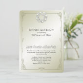 Uitnodiging 30-jarig huwelijksfeest Gouden Parel (Staand voorkant)