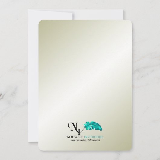 Uitnodiging 30-jarig huwelijksjubileum Gold Pearl (Achterkant)