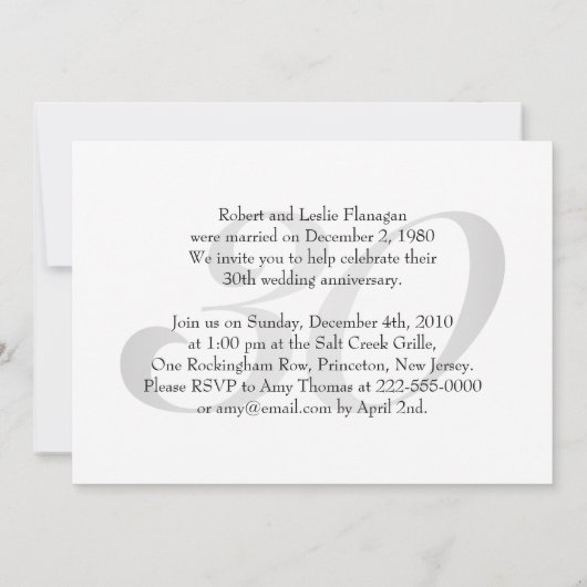 Uitnodiging 30-jarig jubileumfeest (Achterkant)