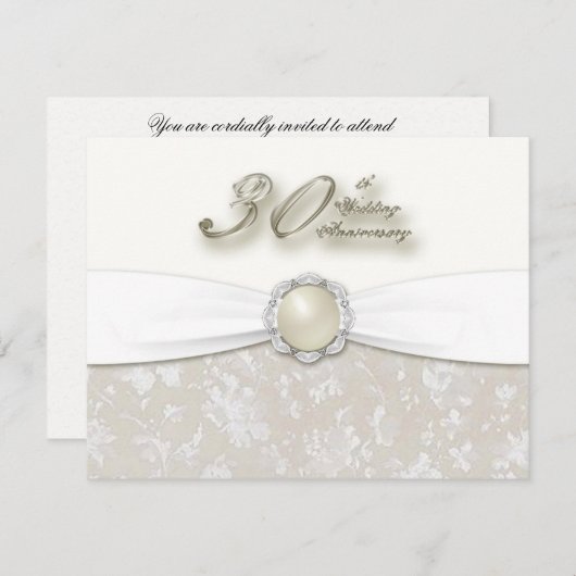 Uitnodiging 30e trouwdag (Voorkant / Achterkant)