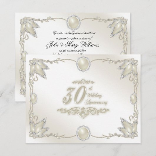 Uitnodiging 30e trouwdag (Voorkant / Achterkant)