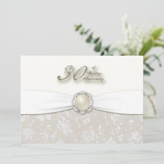 Uitnodiging 30e trouwdag (Staand voorkant)