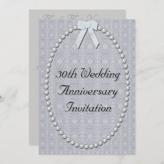 Uitnodiging 30e trouwdag (Voorkant / Achterkant)