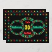 UITNODIGING 30e TROUWDAG - NEONLICHTEN (Voorkant / Achterkant)
