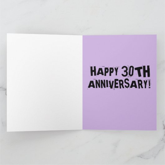 UITNODIGING 30E TROUWVERJAARDAG GROOT KAART (Binnen)