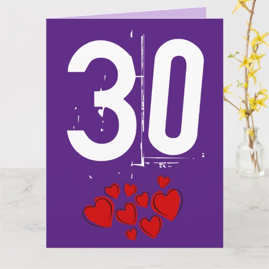 UITNODIGING 30E TROUWVERJAARDAG GROOT KAART (Gele Bloem)