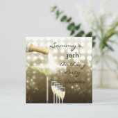 Uitnodiging 30e verjaardag Elegant Beige Gold (Staand voorkant)