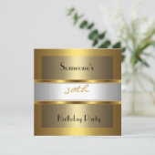 Uitnodiging 30e verjaardag Pink White Gold (Staand voorkant)