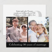 Uitnodiging 30e verjaardagsfeest 'Tussen Verleden  (Voorkant / Achterkant)