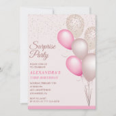 Uitnodiging 33e verjaardag Verjaardagsfeest Roze (Voorkant)