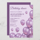 Uitnodiging 33ste verjaardag Verjaardagsdiner Paar (Voorkant / Achterkant)