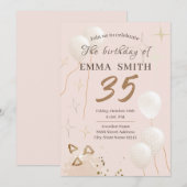 Uitnodiging 35 jaar verjaardag (Voorkant / Achterkant)