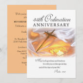 Uitnodiging 35e ordinatie Jubileum, kruis, kan (Voorkant / Achterkant)