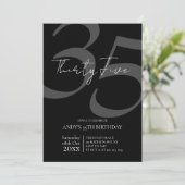 Uitnodiging 35e verjaardag (Staand voorkant)