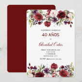 Uitnodiging 40 Jaar Vrouw (Voorkant / Achterkant)
