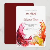 Uitnodiging 40 Jaar Vrouw (Voorkant / Achterkant)