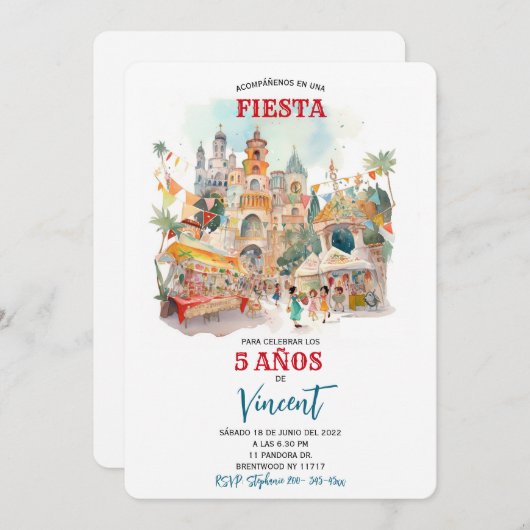 Uitnodiging 40 Jaar Vrouw Feest (Voorkant / Achterkant)