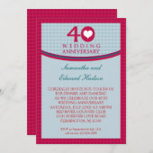 Uitnodiging 40-jarig huwelijksjubileum (Voorkant / Achterkant)